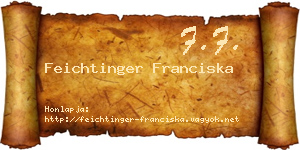 Feichtinger Franciska névjegykártya
